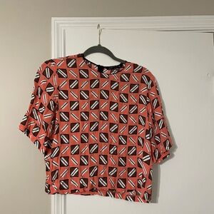 Zara Geometric Crop Top Size Medium